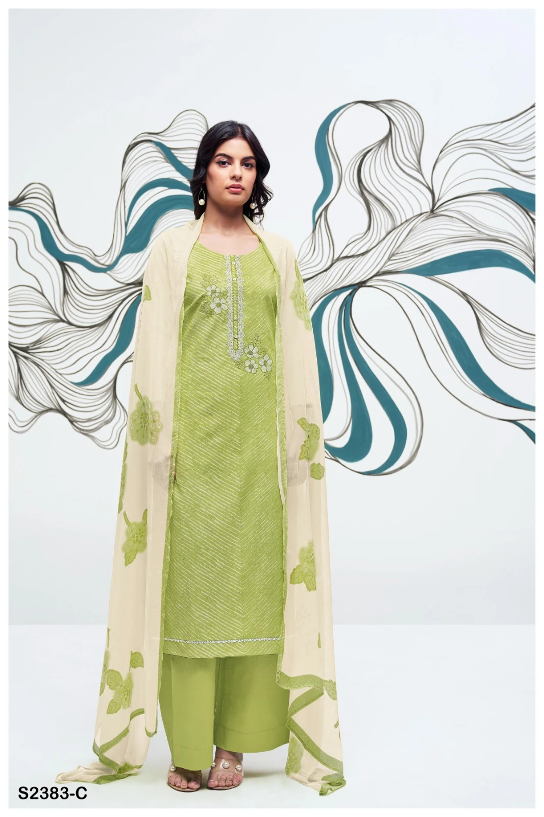 Ganga Maleah 2383 Premium Cotton Printed Wholesale Fancy Salwar Suit Catalog — Wholesale Salwar Suits, Ganga wholesale from Surat - Gallery Image 3
